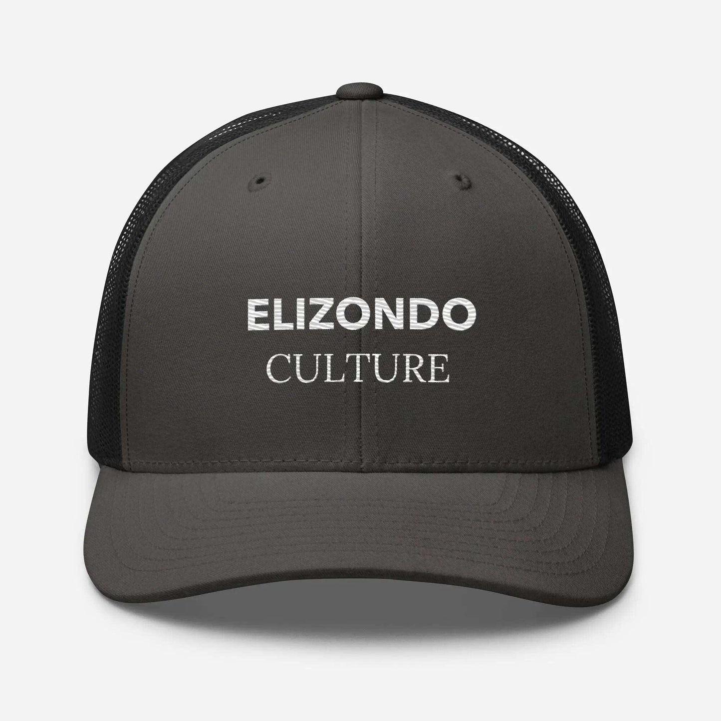 Elizondo Culture Mid-Profile Trucker Cap Merch ElizondoCulture Charcoal/ Black 