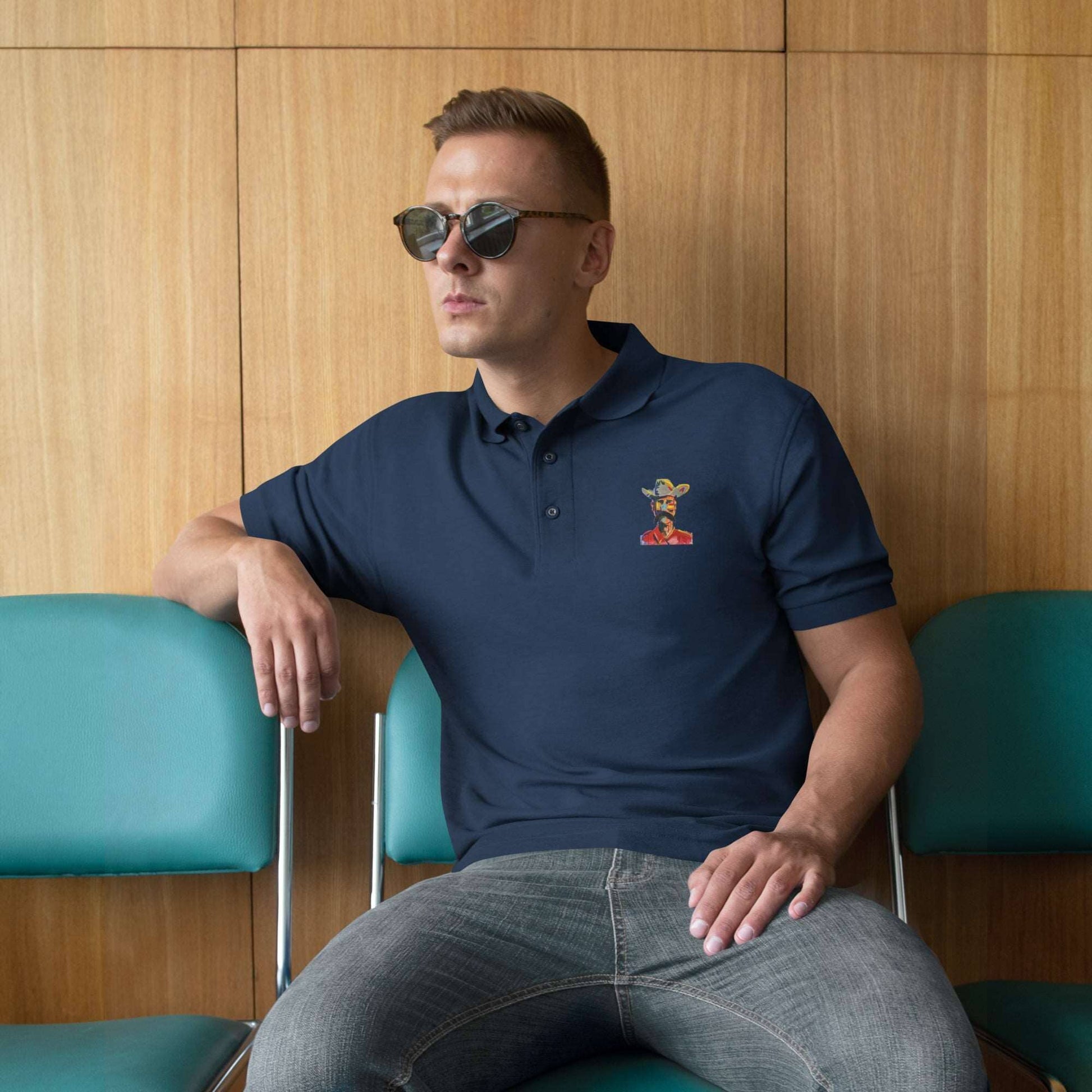 Trabajar Custom Polo Tee Merch ElizondoCulture Navy S 